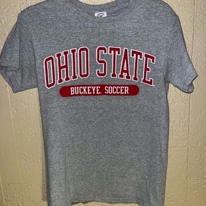 Ohio State buckeye soccer gray short sleeve tshirt (small)